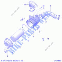 ENGINE, AIR ANSAUG SYSTEM   A21HAB15A2/B2 (C101860) für Polaris ACE 150 EFI 2021