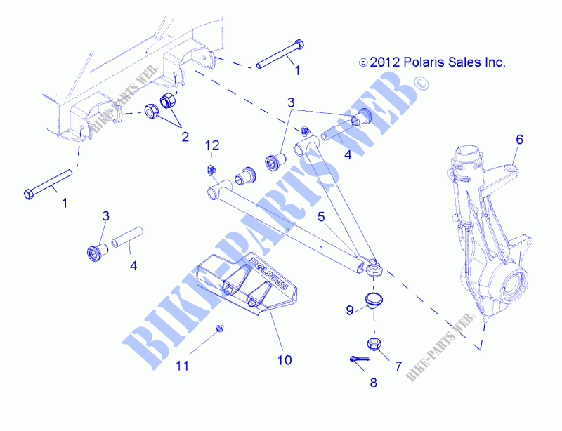 SUSPENSION, A ARM AND STREBE MOUNTING   R21MAAE4G8/G9 (49RGRAARM13500) für Polaris RANGER EV 2021