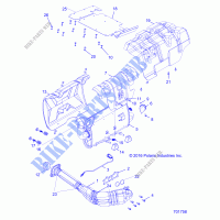 MOTOR, EXHAUST SYSTEM   G21GAP99AM/BM (701758) für Polaris GENERAL 1000 PREMIUM EPS 2021