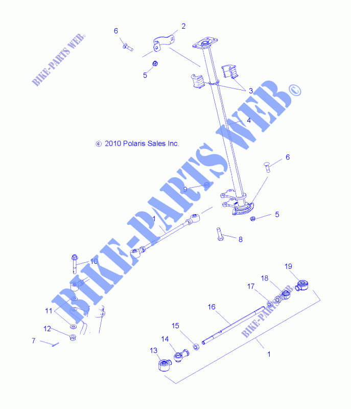 Lenksäule   A15SAA32EH (49ATVLENKUNG11SP500) für Polaris HAWKEYE 325 2X4 2015