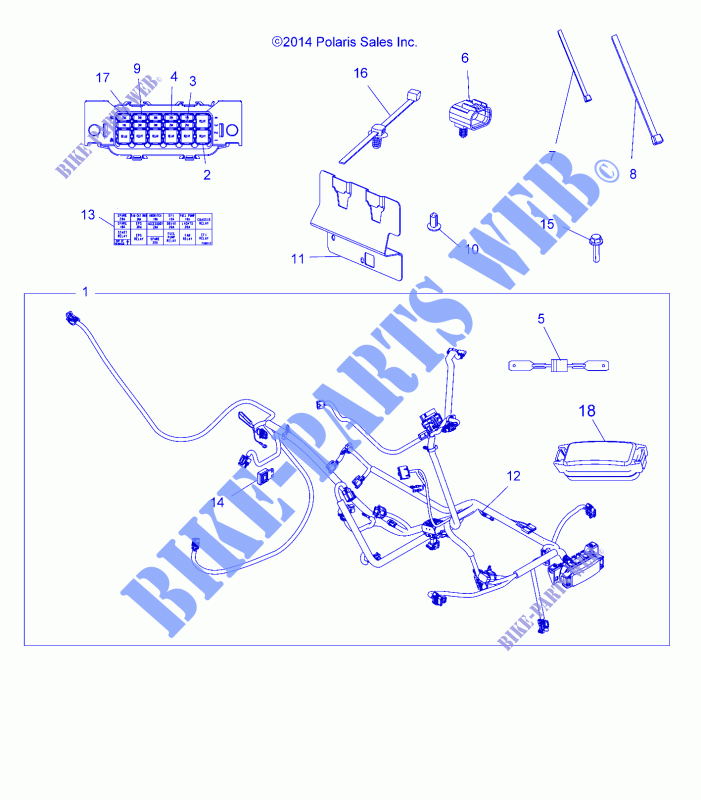 KABELSTRANG   A15SVE95HW (49ATVHARNESS15SCRM1) für Polaris SCRAMBLER 1000 MD 2015