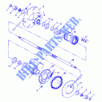 Hintere Gehäuse   A99BG38CA (4949664966c005) für Polaris SCRAMBLER 400 1999