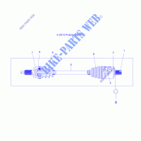 ANTRIEB, ANTRIEBSWELLE, FRONT   A15SVA85HD (49ATVSHAFTDRIVE13SP550) für Polaris SCRAMBLER 850 MD 2015