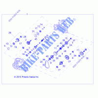 ANTRIEB, MAIN GETRIEBEGEHÄUSE INTERNALS   A15SVA85HD (49ATVTRANSINTL1332847) für Polaris SCRAMBLER 850 MD 2015