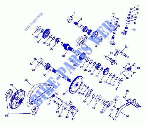 GETRIEBEGEHÄUSE (Internal Components)   W98CH50A(C)(D)(E)(F) (4950135013d003) für Polaris SPORTSMAN 500 1998
