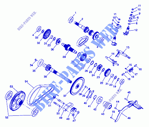 GETRIEBEGEHÄUSE (Internal Components)   W98CH50A(C)(D)(E)(F) (4950135013d003) für Polaris SWEDISH SPORTSMAN 500 1998