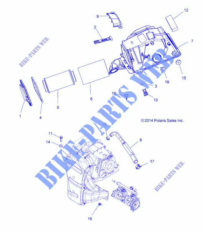 MOTOR, LUFTEINLASS   A15SXE95HK (49ATVAIRANSAUG15850SP) für Polaris SPORTSMAN 1000 MD 2015