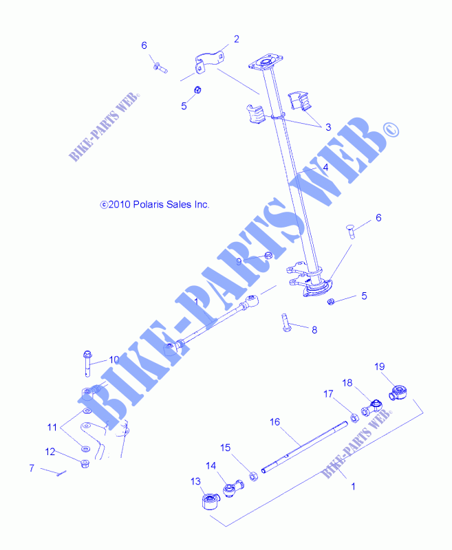 Lenksäule   A15SEA57AA/AC/AD/LD (49ATVLENKUNG11SP500) für Polaris SPORTSMAN 570 EFI 2015
