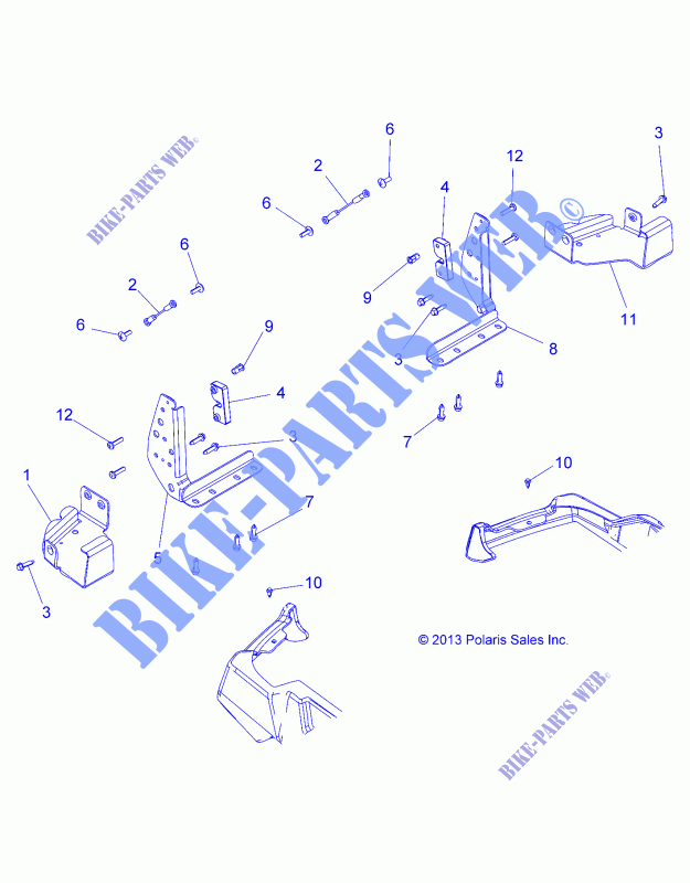 TAILGATE BRACKETS   A15SUH57AH (49ATVTAILGATEMTG14570UTE) für Polaris SPORTSMAN 570 EFI UTE HD 2015