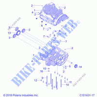 MOTOR, CRANKCASE   A22SVA85A3 (C101431 17) für Polaris SCRAMBLER 850 2022