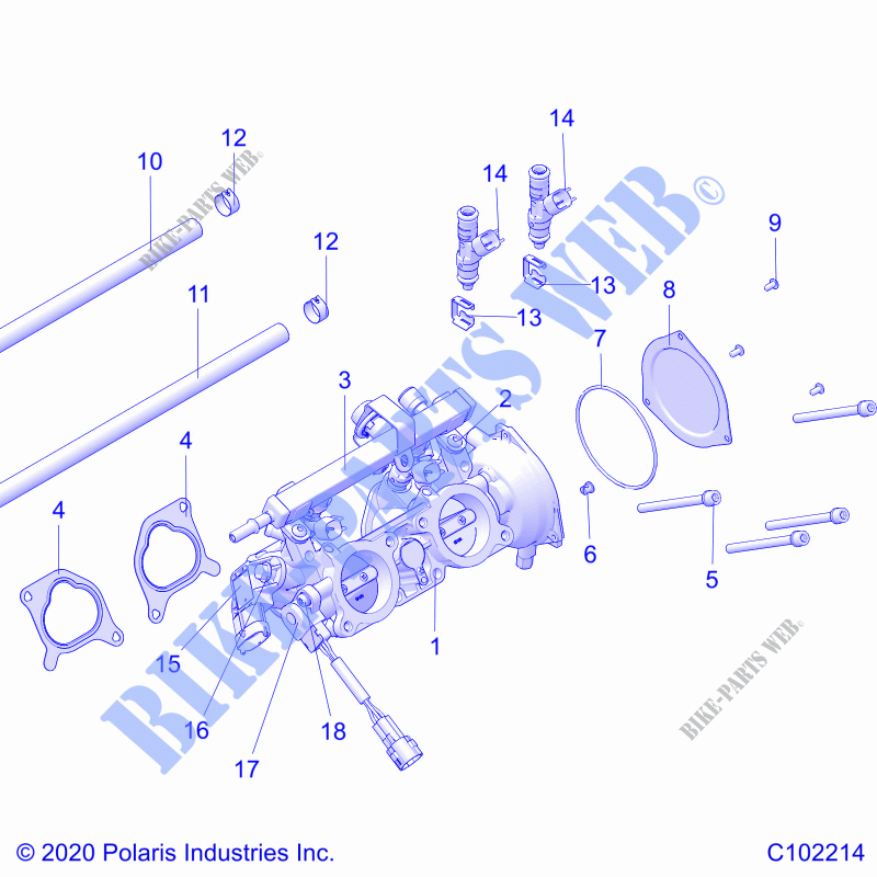 MOTOR, THROTTLE BODY   A22SVA85A3 (C102214) für Polaris SCRAMBLER 850 2022