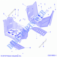 BODY, FUÃŸRAUM   A22SGE95AN (C0210953 1) für Polaris SCRAMBLER XP 1000 2022