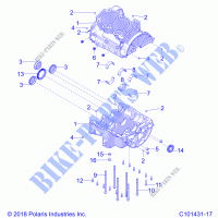 MOTOR, CRANKCASE   A22SGE95AN (C101431 17) für Polaris SCRAMBLER XP 1000 2022