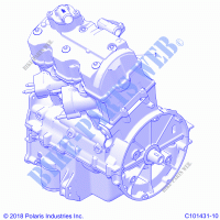 MOTOR, LONG BLOCK   A21SGE95FK/S95CK/S95FK (C101431 10) für Polaris SCRAMBLER XP 1000 2021