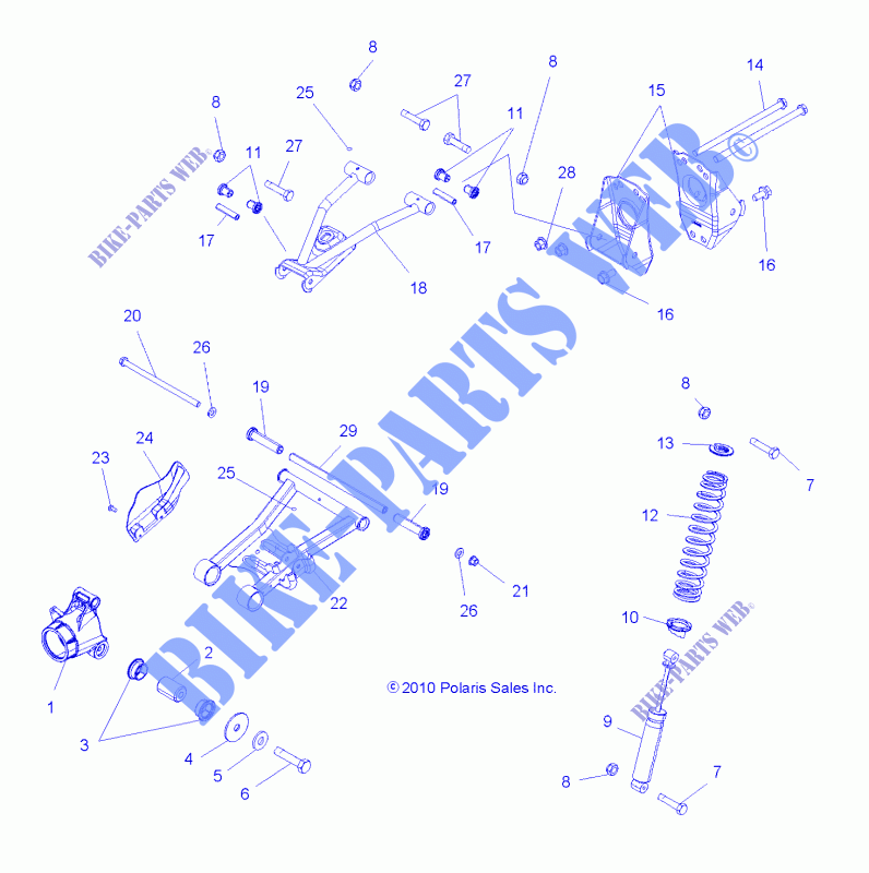 HINTERRADAUFHÄNGUNG   A15SWE57AA/AD (49ATVSUSPRR11SP5) für Polaris SPORTSMAN 570 X2 EFI EPS 2015