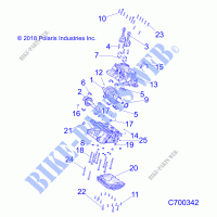 MOTOR, CRANKCASE AND CRANKSHAFT   R22RRE99DP (C700342) für Polaris RANGER 1000 2022