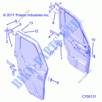DOORS, FRONT, MOUNTING   R22RSV99AG/BG/2AG/2BG (C700121) für Polaris RANGER CREW XP 1000 2022