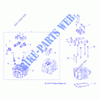 ZYLINDER HEAD, CAMS AND VALVES   A15SEH57AD (49RGRCYLINDERHD14570) für Polaris SPORTSMAN 570 HD 2015