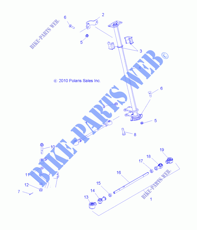 Lenksäule   A15SEH57AD (49ATVLENKUNG11SP500) für Polaris SPORTSMAN 570 HD 2015