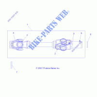 ANTRIEB, FRONT Kardanwelle   A15SHD57AC/E57AS/AM/L57AK (49ATVSHAFTPROP08SP500A) für Polaris SPORTSMAN 570 SP 2015