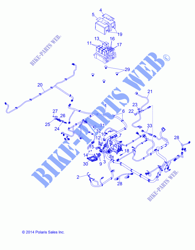 KABELSTRANG   D151LPD1AJ/1M (49BRUTUSHARNESS151LM) für Polaris BRUTUS HD PTO 2015