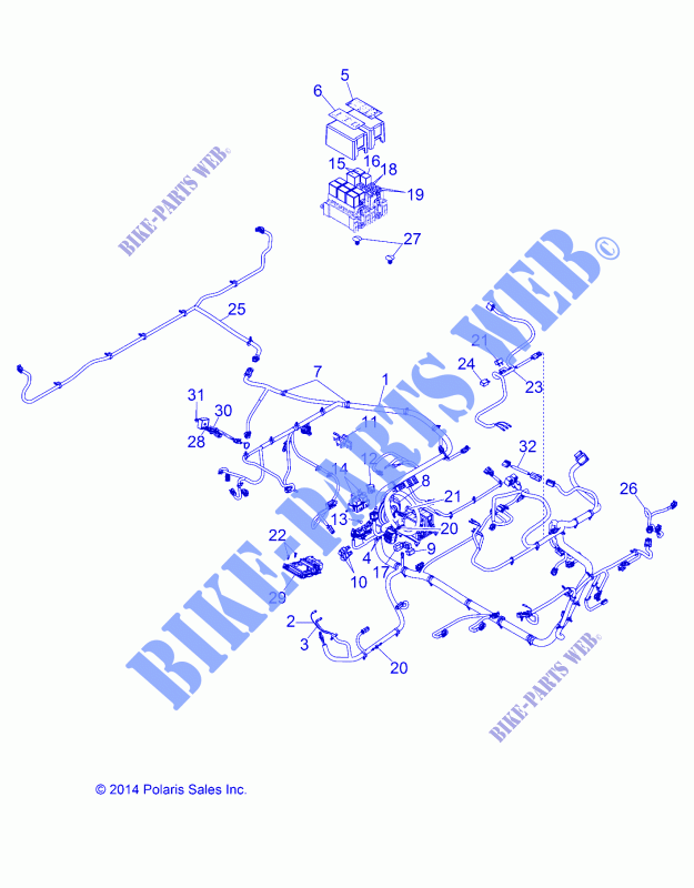 KABELSTRANG   D152MPD1AJ (49BRUTUSHARNESS152M) für Polaris BRUTUS HD PTO 2015