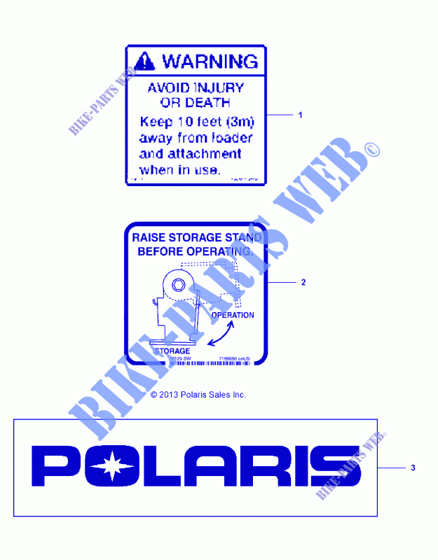 DECALS SNOW BLADE   D151M/2MPD1AJ BLD (49BRUTUSDECALSS6754) für Polaris BRUTUS 2015