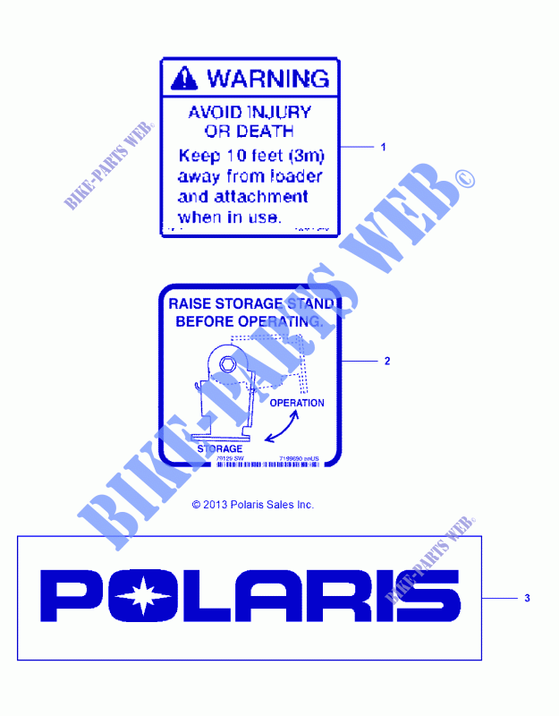 DECALS SNOW BLADE   D132M9JDJ BLD (49BRUTUSDECALSS6754) für Polaris BRUTUS 2013