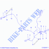 BREMSES, BREMSE LINES   A23SVA85A3 (C102347 1) für Polaris SCRAMBLER 850 2023
