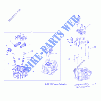 ZYLINDER HEAD, CAMS AND VALVES   A15SHE57HS (49RGRCYLINDERHD14570) für Polaris SPORTSMAN 570 SP MD 2015