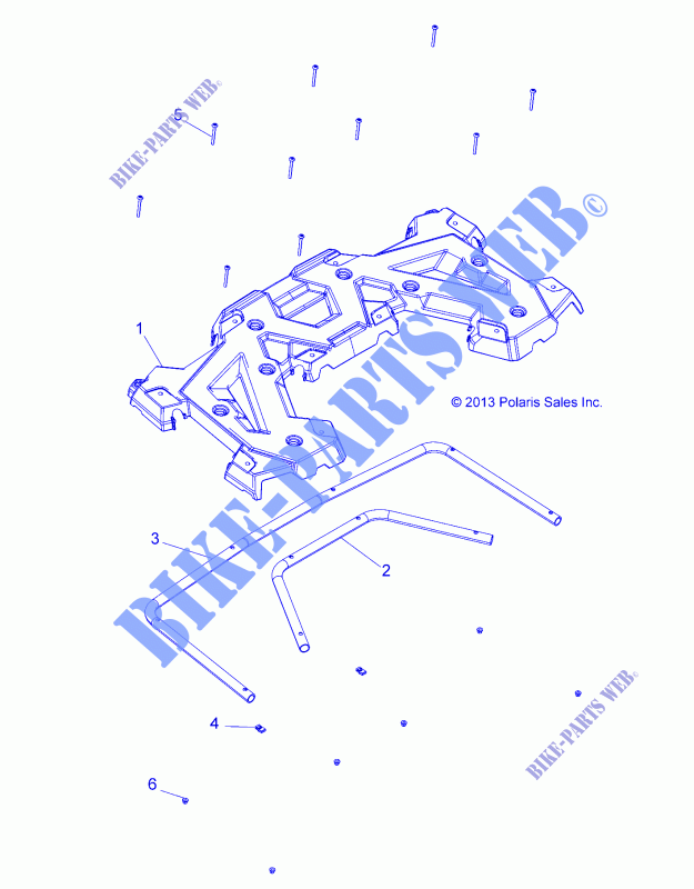 HECKTRÄGER   A15SHE57HS (49ATVRACKMTGRR14570) für Polaris SPORTSMAN 570 SP MD 2015