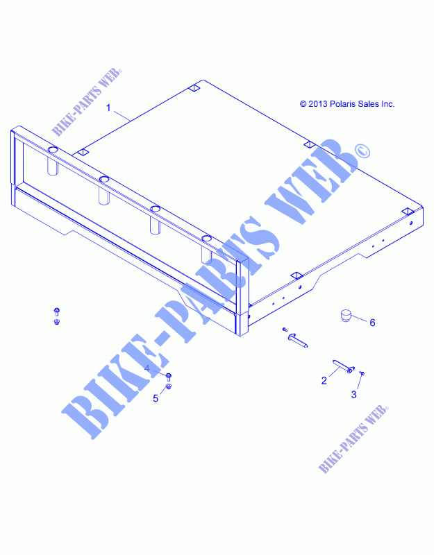 Ladeflächen BOX   L15U2NAEFA/EMA/FLA (49GEMBODY14BED) für Polaris eM 1400 2015
