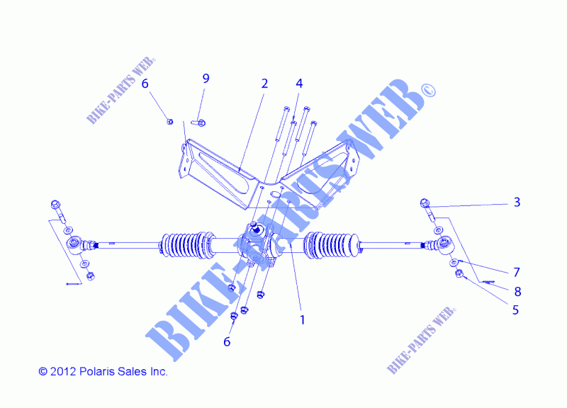 Lenkgetriebe   L13G2/4/6 ALL OPTIONEN (49STEER13RACK) für Polaris e2 - e4 - e6 - eL XD 2013