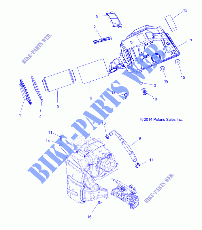 MOTOR, LUFTEINLASS   A15SXE85AS/AM/A85AA/AC/AJ (49ATVAIRANSAUG15850SP) für Polaris SPORTSMAN 850 SP 2015
