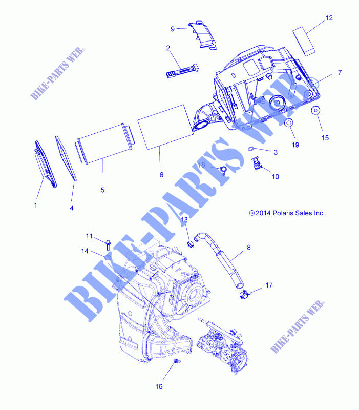 MOTOR, LUFTEINLASS   A15SYE85HS (49ATVAIRANSAUG15850SP) für Polaris SPORTSMAN 850 TOURING SP MD 2015