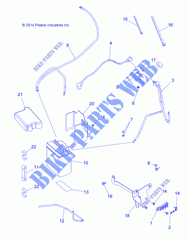 BATTERIE   A15SEA32AA/AH (49ATVBATTERIE15570A) für Polaris SPORTSMAN ETX EFI 2015