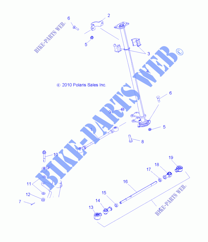 Lenksäule   A15SEA32AA/AH (49ATVLENKUNG11SP500) für Polaris SPORTSMAN ETX EFI 2015
