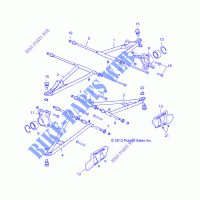 FRONT SUSPENSION CONTROL ARMS   R15RUA87/E87/YAA/ZAC ALL OPTIONEN (49RGRSUSPFRT14CREW) für Polaris RANGER CREW 900 ALL OPTIONS 2015