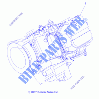 SHORT BLOCK   A14MB46TH (49ATVMOTOR08SP500) für Polaris HAWKEYE 400 HO 2X4 HD 2014