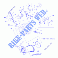 VALVES AND CAMSHAFT   A14MB46TH (49ATVVALVE08SP500) für Polaris HAWKEYE 400 HO 2X4 HD 2014