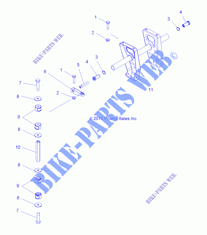 DREHSTAB (BUILT 10/03/13 AND BEFORE)   A14MB46TH (49ATVTORSION11SP500) für Polaris HAWKEYE 400 HO 2X4 HD 2014