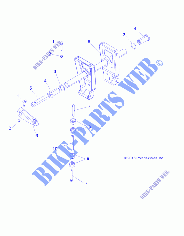 DREHSTAB (BUILT 10/04/13 AND AFTER)   A14MB46TH (49ATVTORSION14SP570) für Polaris HAWKEYE 400 HO 2X4 HD 2014