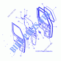 DOORS   R152DPD1AA (49BRUTUSDOOR13M) für Polaris RANGER HST 2015