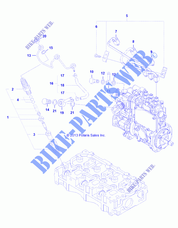 EINSPRITZVENTIL   R141D9JDA/2D9JDA (49BRUTUSVALVE13) für Polaris RANGER 900 DIESEL HST / DELUXE 2014