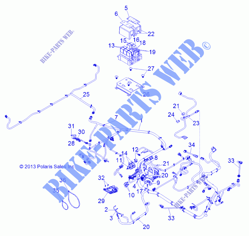 KABELSTRANG   R142D9JDA (49BRUTUSHARNESS13M) für Polaris RANGER 900 DIESEL HST / DELUXE 2014