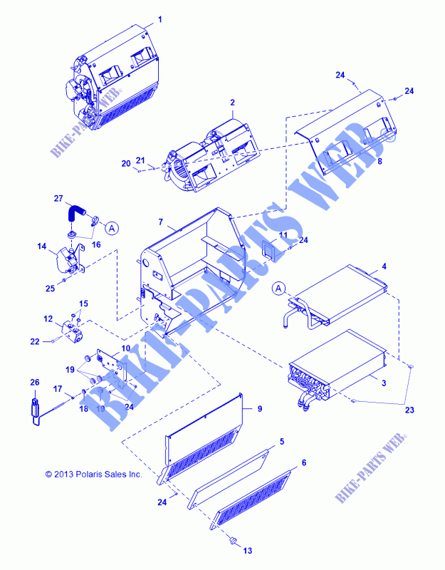 KLIMAANLAGE, INTERNALS   R142D9JDA (49BRUTUSHVACINT13) für Polaris RANGER 900 DIESEL HST / DELUXE 2014
