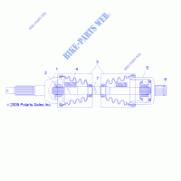ANTRIEB, Hintere Antriebswelle   R14RH45AA (49RGRSHAFTDRIVERR10) für Polaris RANGER 400 4X4 2014