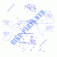 BREMSES, LINES AND MASTER CYLINDER   R14RH45AA (49RGRBREMSELINES12400) für Polaris RANGER 400 4X4 2014