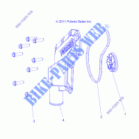 MOTOR, WATERPUMP IMPELLER and COVER   R14RH57AA/AC/AR/6EAZ (49RGRWATERPUMP12RZR570) für Polaris RANGER 570 EFI / EPS LE 2014