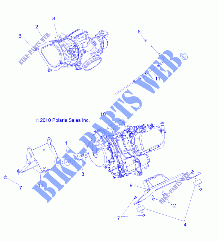 MOTOR, MOUNTING   R14TH76AA/AC/EAS/AAC/ACC/EASC (49RGRMOTORMTG11800CREW) für Polaris RANGER 800 EFI / EPS LE 2014